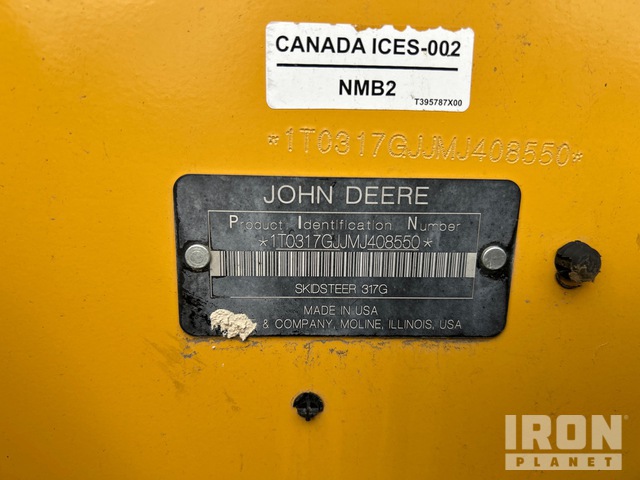 MINI CARGADOR SOBRE ORUGAS 2021 JOHN DEERE 317G
