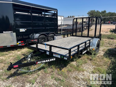 2024 PJ U7121 12 ft S/A Utility Trailer (Unused)
