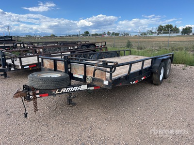 2018 Lamar 18 ft T/A Equipment Trailer