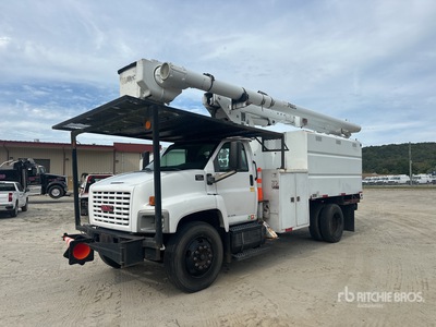 Altec LRV55 55 ft on 2007 GMC C7500 4x2 Forestry Bucket Truck