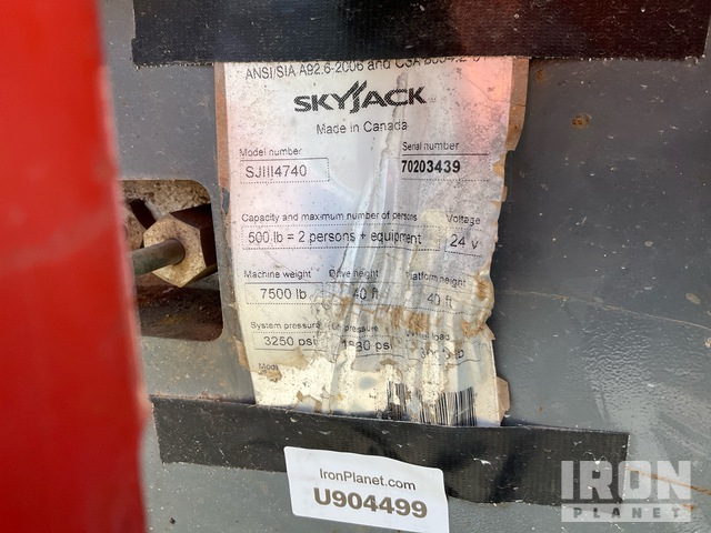 ELEVADOR TIJERA 2018 SKYJACK SJIII4740