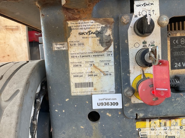ELEVADOR TIJERA 2015 SKYJACK SJIII3219