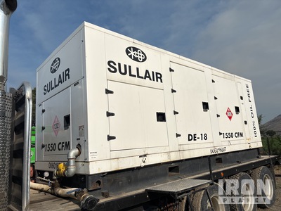 2007 Sullair DE-18 1550 1550 cfm Skid-Mounted Air Compressor