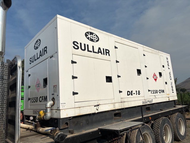 2006 Sullair DE-18 1550 cfm Skid-Mounted Air Compressor