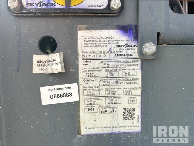 ELEVADOR TIJERA 2024 SKYJACK SJ3219