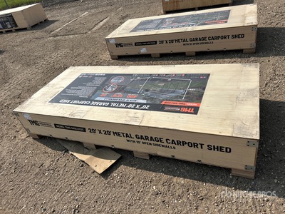 TMG MSC2020 20 ft x 20 ft Metal Tettoia per Auto (Unused)