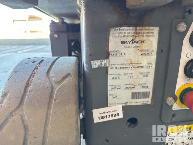 ELEVADOR TIJERA 2018 SKYJACK SJIII3219