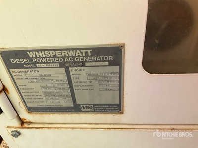 Whisperwatt Skid-Mounted Generatore (Inoperable)
