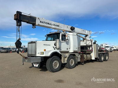 National 1100 60000 lb Straight Boom on 2011 Western Star 4900SA 8x4 Sleeper Boom Truck