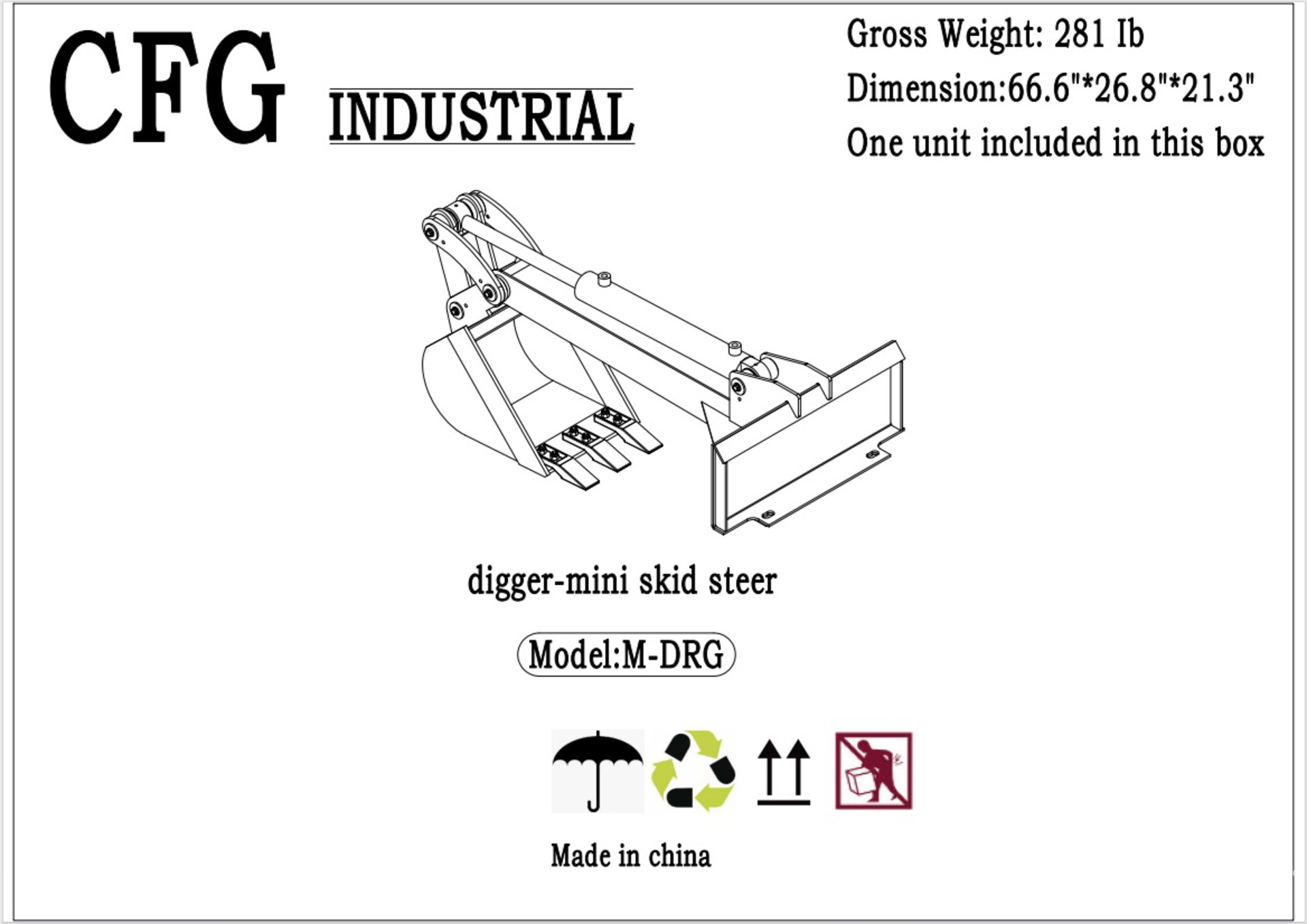 2025 AGT M-DRG Mini Skid Steer Backhoe (Unused)