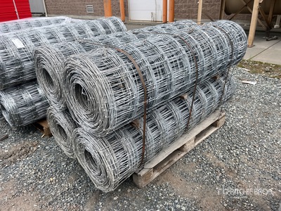 Quantity of (4) 660 ft x 5 ft Galvanized Rolls of Cow/Deer Fencing (Unused)