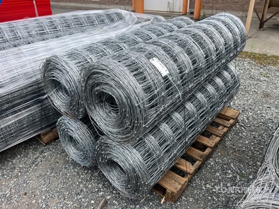 Quantity of (4) 660 ft x 5 ft Galvanized Rolls of Cow/Deer Fencing (Unused)