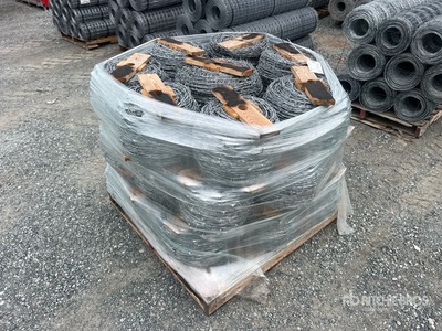 Quantity of (27) Rolls 12 gauge Galvanized Barbed Wire (Unused)