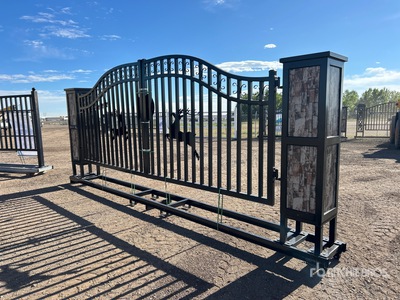 2025 Chery Industrial 20 ft x 7 ft 5 in Steel Heavy Duty Bi-Parting Driveway Gate (Unused)