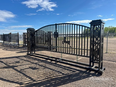 2025 Chery Industrial 20 ft x 7 ft 5 in Steel Heavy Duty Bi-Parting Driveway Gate (Unused)