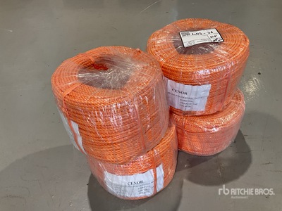 Quantity of (4) 220mtr x 6mm Polysteel Rope Kabel