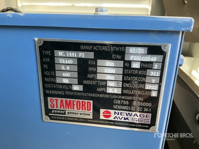 2025 Stamford 250 kVA Skid-Mounted 発電機セット (250-749 kw/310-950 kva)