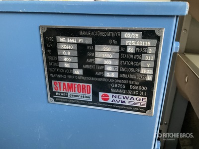 2025 Stamford 250 kVA Skid-Mounted 発電機セット (250-749 kw/310-950 kva)