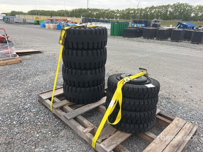 Quantity of (4) 5.50-15 Tires W/ Wheels and Quantity of (4) 28x12.5x15 Neumáticos (Unused)