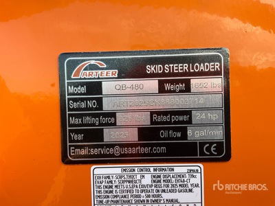 2025 ARTEER QB-480 Compact Track Loader (Unused)