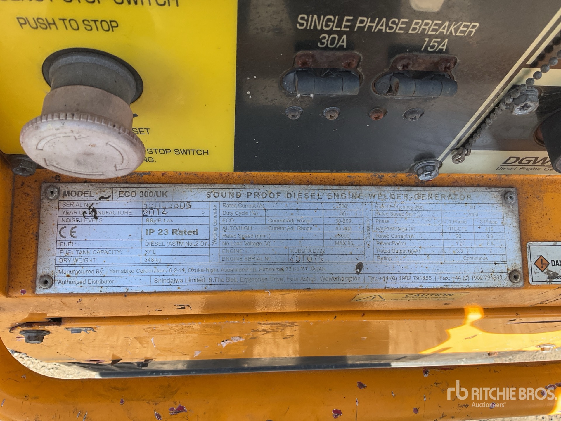 2014 Shindaiwa 3300A Engine Driven Welder