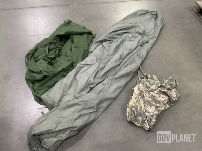 (15) Tarpaulins, (21) Sleeping Bags, (17) Insect Net Protectors & Assorted Items