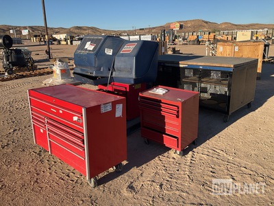 (1) Ammco 7500 Disc Rotor Brake Lathe, (2) Tool Boxes & (1) Tool Work Table