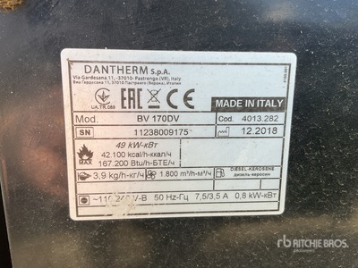 2018 MCS BD170DV Calefactor de espacio