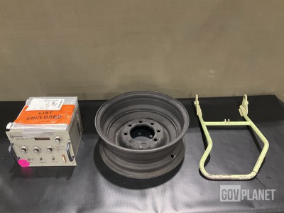 (1) Footrest, (1) Wheel Rim, (1) Sonar System & Assorted Items