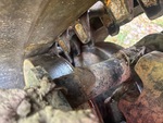 Rubber Track Undercarriage with Front Idler Wear
