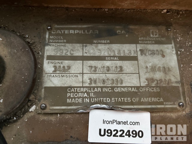 CARGADOR FRONTAL 1989 CATERPILLAR 992C