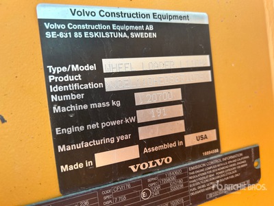 2016 Volvo L110H Wheel Loader
