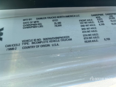 Foremost FVS1200 on 2022 Western Star 4700SF 8x6 Vacuum Excavator Truck