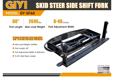 2025 GIYI GY-SF60 60 in Skid Steer Forks (Unused)