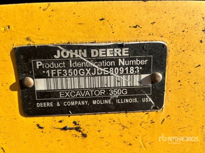 2013 John Deere 350G LC Tracked Excavator
