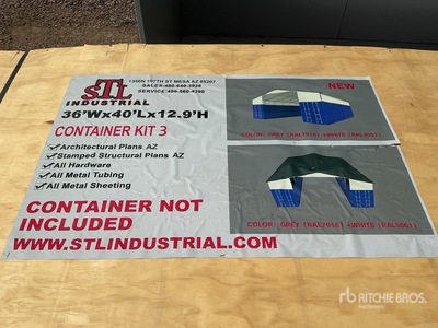 STL Industrial 36 ft x 40 ft مأوى الحاوية (Unused)