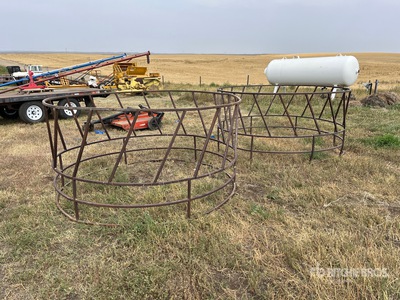 Quantity of (2) 8 ft Round Livestock Feeder