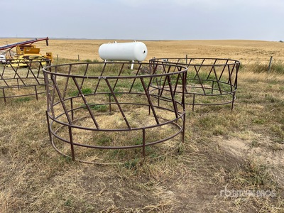 Quantity of (2) 8 ft Round Livestock Feeder