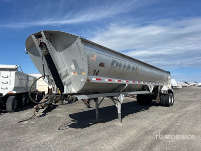 2013 Travis S/97 39 ft T/A Aluminum End Dump Trailer