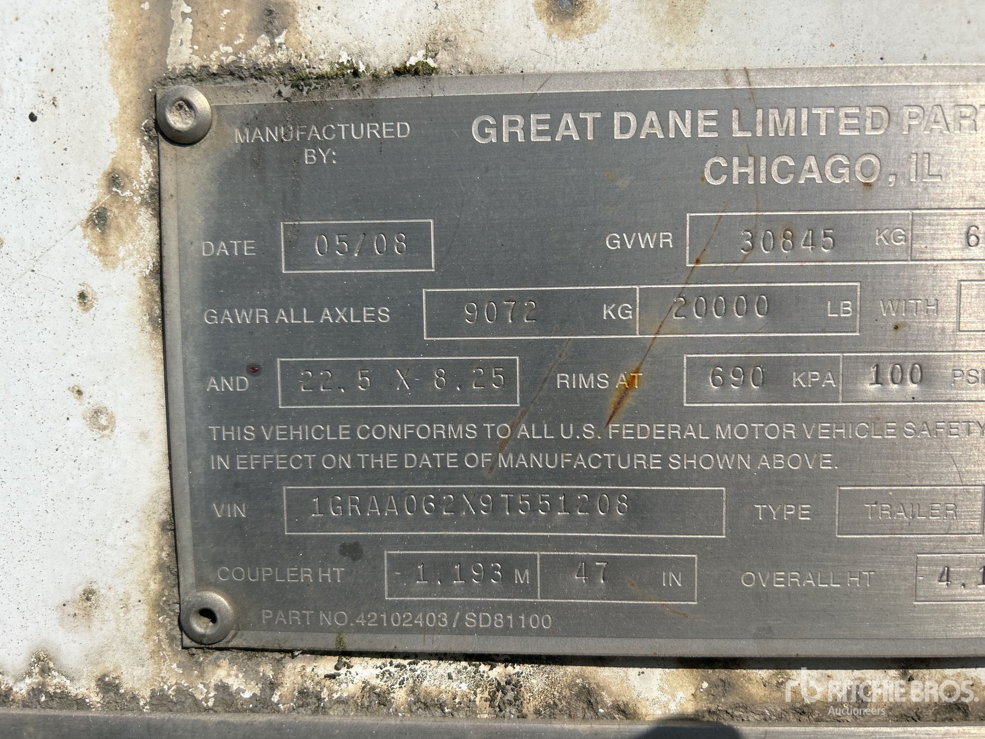2009 Great Dane Van Trailer