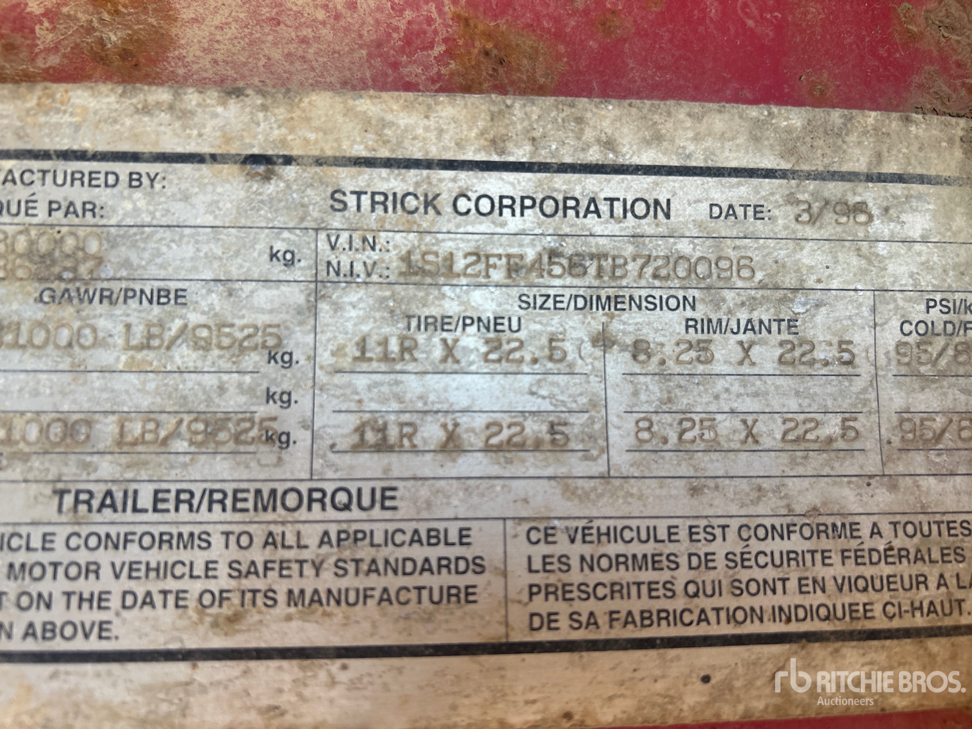 1996 Strick Flatbed Trailer