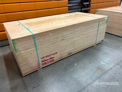 Quantity of (40) 3/4 in x 4 ft x 8 ft CSP/DFP No Stamp Plywood (Unused)