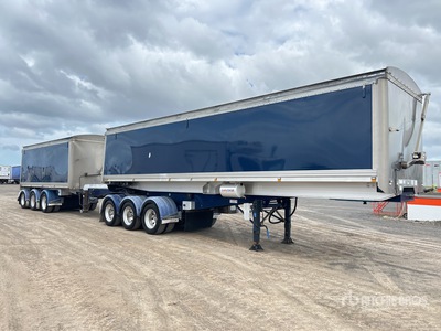 2012 Lusty EMS Tri/A Stag B-Double Combination End Dump Trailer