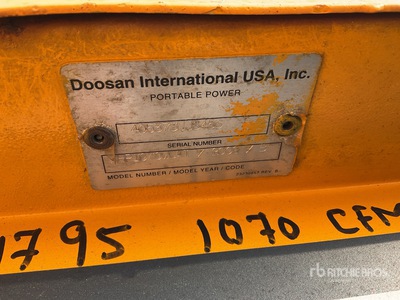 2009 Ingersoll Rand XP 1070 Skid-Mounted Air Compressor