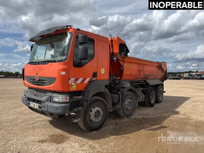 2008 Renault Kerax 410 DXi 8x4 Camion Benne Tri/A Camión dumper (Inoperable)