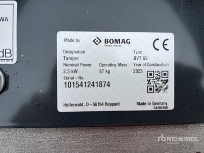 2023 Bomag BVT65 Pilonneuse (Non Utilise) Costipatore verticale (Unused)