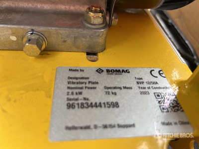 2023 Bomag BVP12/50A Plaque Vibrante (Non Utilise) Piastre vibranti (Unused)