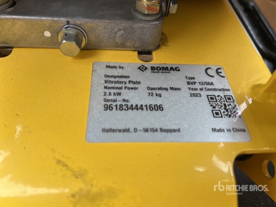 2023 Bomag BVP12/50A Plaque Vibrante (Non Utilise) Piastre vibranti (Unused)