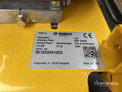 2024 Bomag BVP12/50A Plaque Vibrante (Non Utilise) Piastre vibranti (Unused)