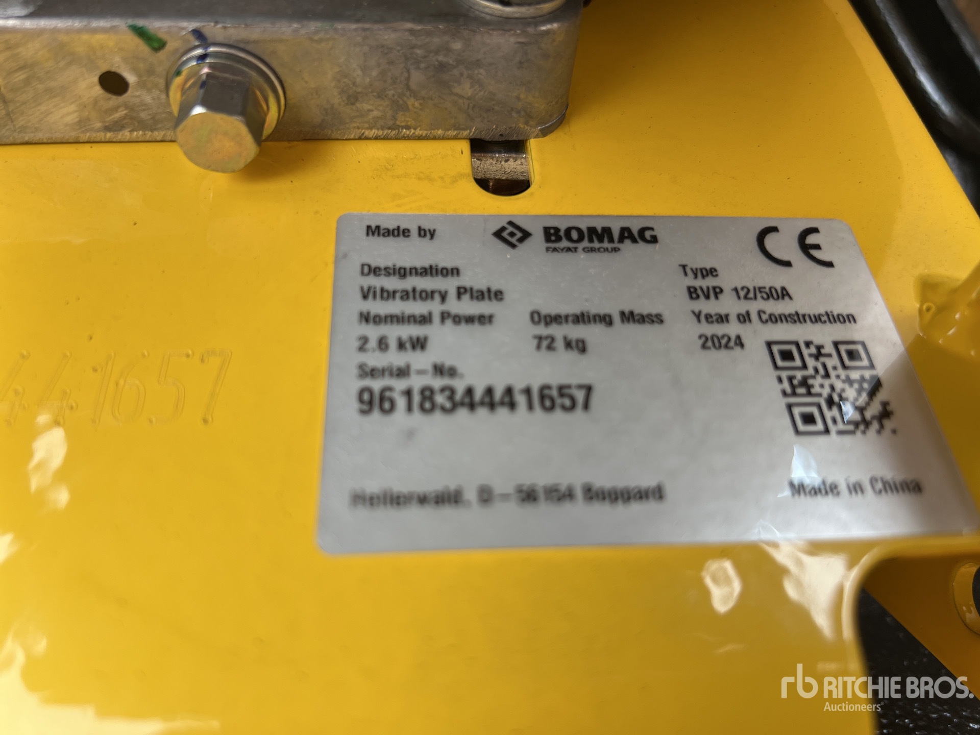 2024 Bomag BVP12/50A Plaque Vibrante (Non Utilise) Piastre vibranti (Unused)